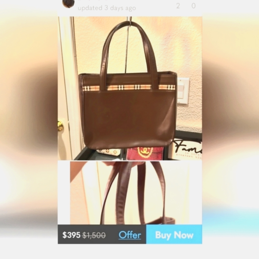 Burberry Authentic Leather Bag - Picture 6 of 15